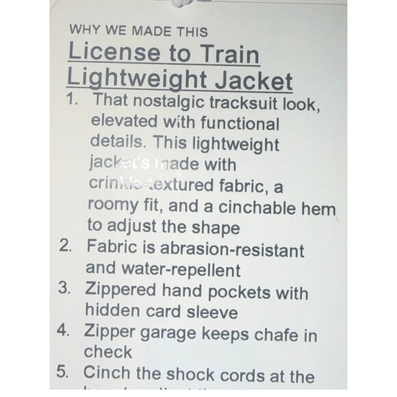 Lululemon NWT License to Train Lightweight Jacket Black Full Zip Athletic Fit - Picture 6 of 16